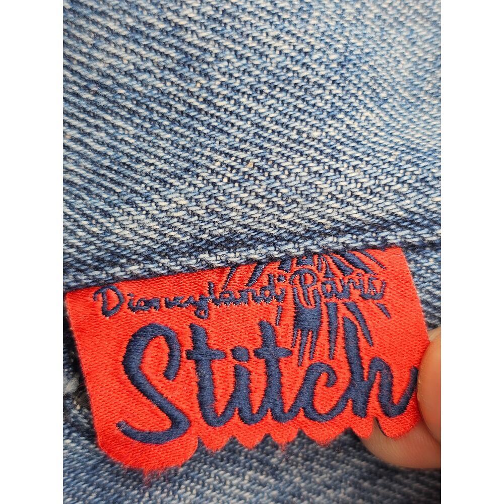 Disney Stitch Denim Jacket Women's Oversized XS Disneyland Paris Embroidered NWT - Picture 5 of 12